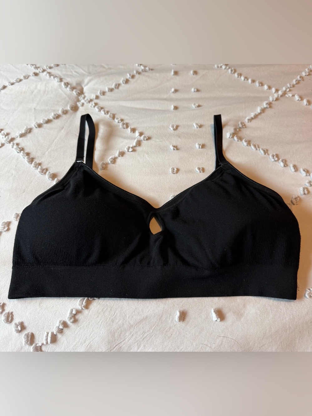 ThirdLove Black Wireless Seamless Bralette with Keyhole